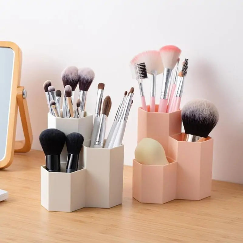 Hexagonal Brush Holder Container Organizer